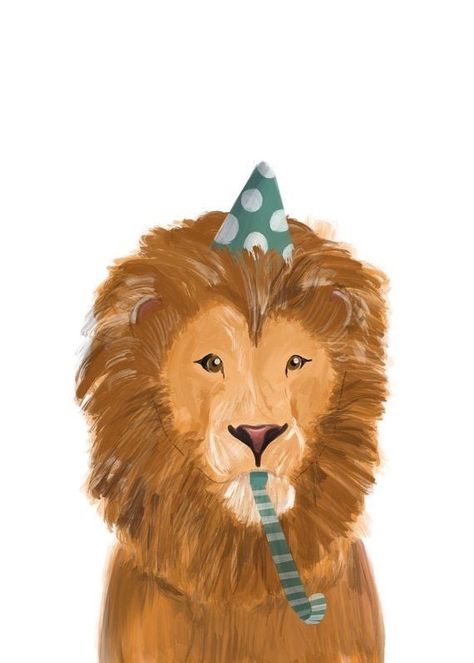 Happy Birthday Illustration, Happy Birthday Cards Diy, Lion Birthday, Happy Birthday Art, Birthday Illustration, Happy Wishes, Birthday Wishes Quotes, Birthday Cards Diy, Happy B Day