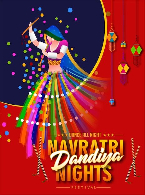 Dandiya Poster Design, Garba Background, Dandiya Night, Disco Poster, Indian Couple, Couples Play, Vector Photo, Night In, Vector Design