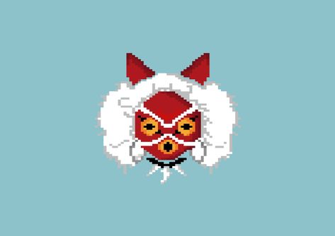 Monster Hunter Pixel Art, Princess Mononoke, Pixel Art, Enamel Pins, Art