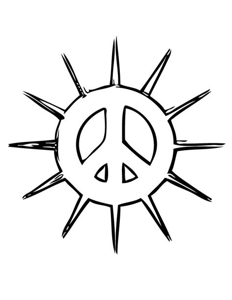 Sun peace Peace Sign Drawing, Peace Sign Tattoos, Dove Ornaments, Minimal Tattoo Design, Coloring Pages Inspirational, Half Sleeve Tattoos For Guys, Graphic Design Images, Graffiti Style Art, Graphic Poster Art