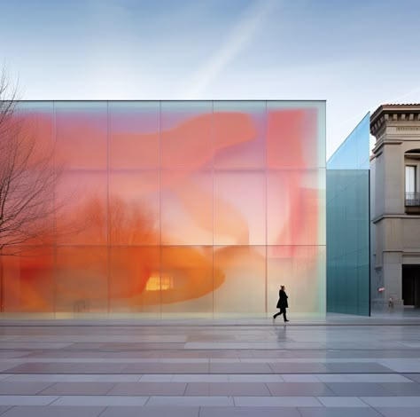 Orange Architecture, Post Modernism, Light Art Installation, Architecture Sketchbook, Building Facade, Architecture Exterior, Facade Design, Architecture Model, Amazing Architecture