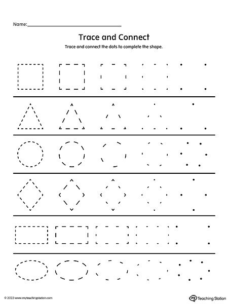 Teaching Worksheets, Early Childhood Education Activities, Shapes Worksheet Kindergarten, Kids Handwriting Practice, Toddler Routine, Shape Tracing Worksheets, Practice Tracing, Shapes Kindergarten, Connecting The Dots