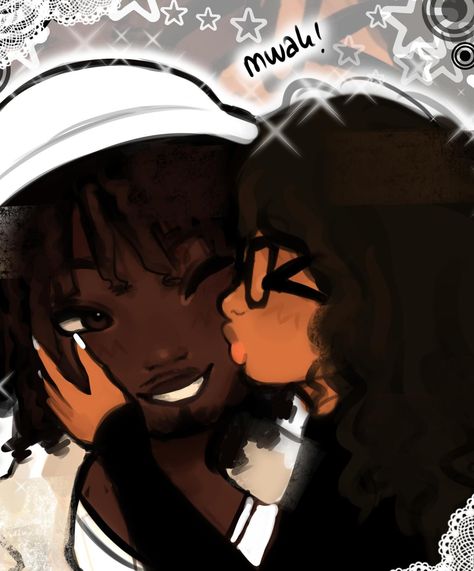 🎀 HEY GIYS I GOT ANORHER APPLE PEN IM SO HAPOY #art #artist #digital #digitalart Two Ppl Pfp, Black Art Pictures Couples, Stud Drawing, On The Phone Reference, Black Culture Aesthetic Art, Black Couple Matching Pfp, Side Pfp Drawing, Black Couple Pfp, Black Couple Drawing