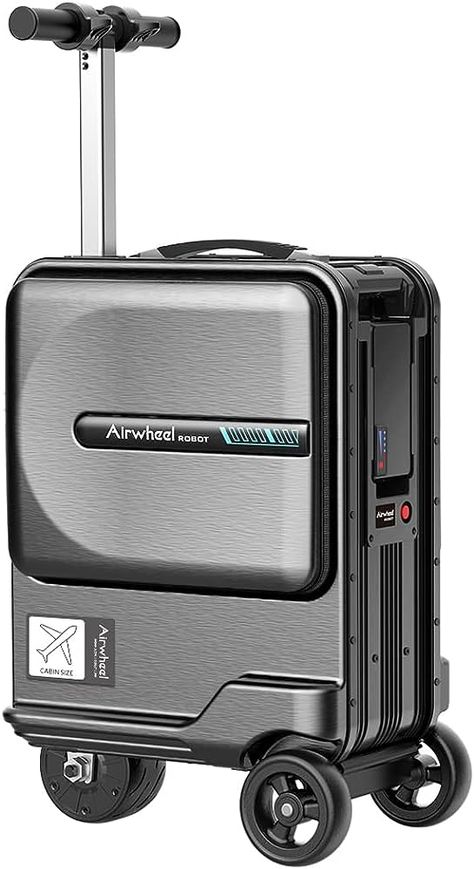 Airwheel SE3 MiniT 20 Inch Smart Riding Suitcase Luggage Carry-On Scooter (black) : Amazon.co.uk: Fashion Riding Suitcase, Electric Cycle, Luggage Black, Carry On Suitcase, Uk Fashion, Suitcases, Scooters, Egift Card, Travel Essentials