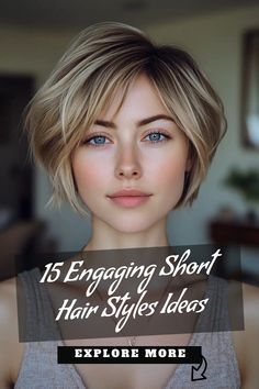 Sporty Short Hairstyles For Women, Medium To Short Hairstyles For Women, Short Rounded Bob Hairstyles, Versatile Short Hairstyles For Women, Short Styles For Straight Hair, Types Of Pixie Haircut, Trend Short Hair Styles 2024, Short Hairstyles For Coarse Hair, Short Hairstyle Women In 30s