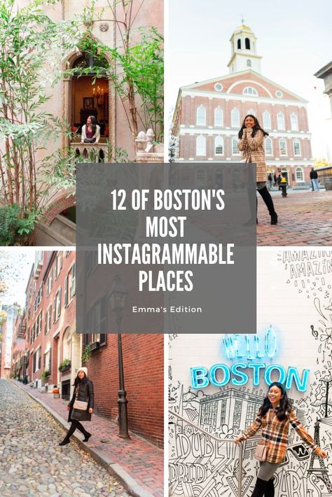 12 of Boston’s Most Instagrammable Places - boston instagrammable spots - boston instagram spots - things to see in boston - Boston Massachusetts - boston things to do fall - best photo spots in boston - visit boston Vineyard Bachelorette, Boston Massachusetts Fall, Visit Boston, Places In Boston, Boston Travel Guide, Boston Vacation, Massachusetts Travel, New England Road Trip, Visiting Boston