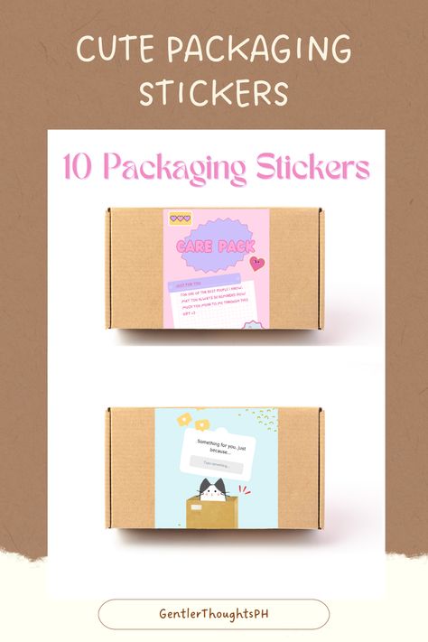 Product Sticker Design Packaging Ideas, Sweet Packaging, Care Pack, Packaging Ideas Business, Sticker Label, Sticker Designs, Book Gift, Packaging Stickers, Gift Box Packaging