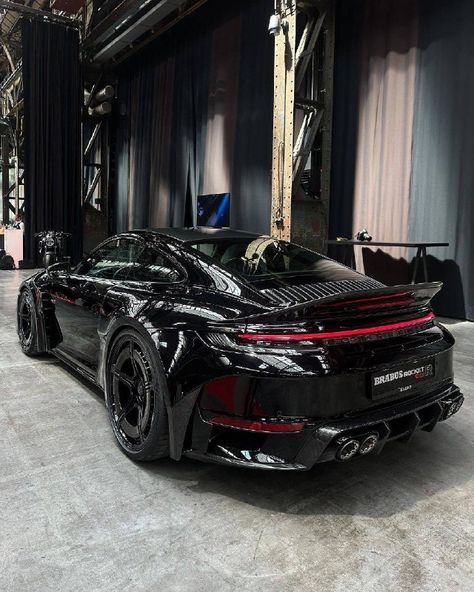 Blacked Out Luxury Cars, Brabus Rocket 900 Porsche, Porsche Brabus Rocket 900r, All Black Cars, Porsche Brabus, Brabus Porsche, Brabus Rocket 900, Car Accessories For Girls Interior, Car Decorations Ideas