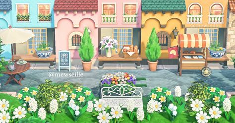 Acnh Bridge, Pink Island, Parisian Theme, Animal Crossing Guide, Animal Crossing Wild World, City Folk, Island Decor, New Animal Crossing, Animal Crossing Game