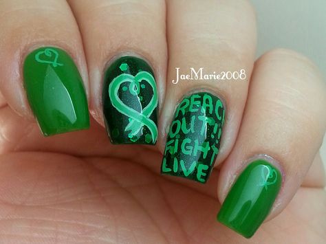 Mental Health Nails Ideas, Mental Health Nail Designs, Health Nails, Lymphoma Awareness, Gel Nail Art Designs, Prom Nails, Nail Designs Spring, Gel Nail Art, Best Acrylic Nails