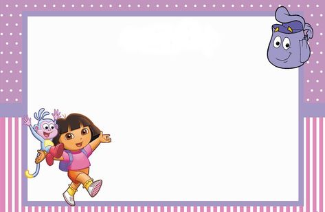 Dora Name Slip Background, Dora Background For Powerpoint, Name Slip Background Design, Name Slips Background Flower, Dora Ppt Template, Name Slip Template, Name Slip Background For School, Name Slip Background, Dora Background