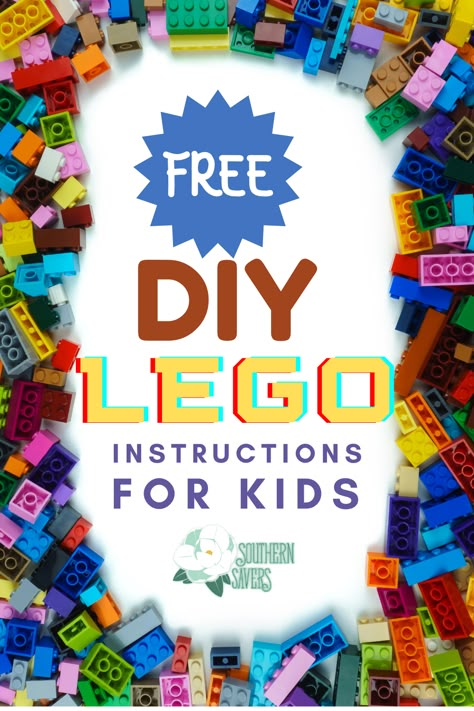 Have fun with your LEGOs without purchasing an expensive kit! These free DIY LEGO instructions for kids use basic bricks to make animals, vehicles and more! Free Lego Instructions Step By Step Printable, Free Lego Instructions Step By Step, Lego Building Ideas With Random Pieces, Lego Instructions Step By Step Printable, Diy Lego Building Ideas, Lego Club Ideas Lesson Plans, Lego Build Instructions, Lego Building Instructions Step By Step, Free Lego Instructions