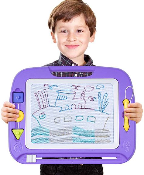 Amazon.com: SGILE Large Magnetic Doodle Board, Magnetic Erasable Drawing Pad Gift for Kids Toddler (Purple): Toys & Games 2nd Birthday Gift Ideas, Gift For Preschoolers, Drawing Area, Kids Toys For Christmas, Magnetic Drawing Board, Writing Painting, Toddler Birthday Gifts, 2nd Birthday Gifts, Alphabet Templates