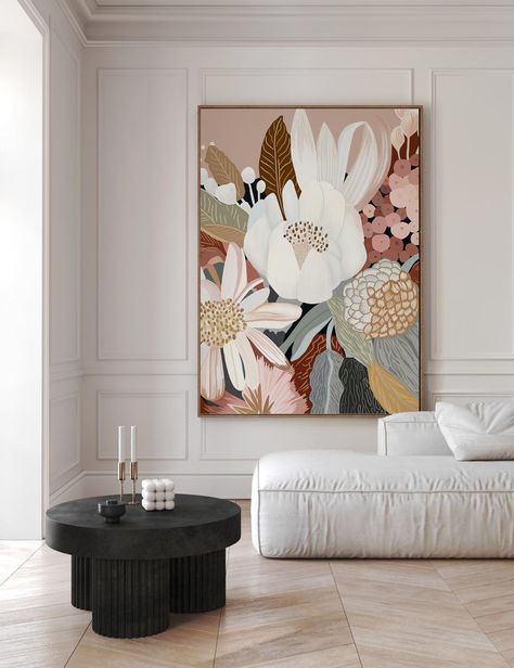 Australian Wall Art I Haven Prints Australian Wall Art, Painting Abstract Flowers, Modern Coastal Wall Art, Modern Floral Art, Traditional Picture Frames, White Molding, Australian Native Flowers, Native Flowers, Abstract Floral Art