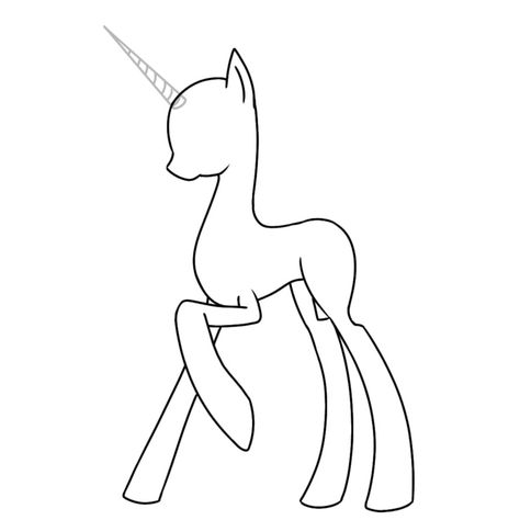 Pony Sketches To Draw, Mlp Pony Base Alicorn, Mlp References, Ponies Drawing, Pony Base, Drawing Bases, Base Ideas, Tools Drawing, My Little Pony Poster