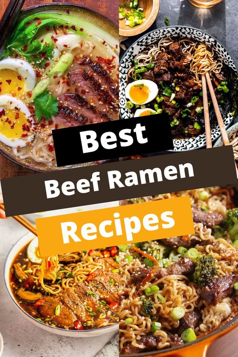 TOP 12 BEEF RAMEN RECIPES FOR FLAVOR Ramen Noodles With Beef, Ramen Noodle Recipes Steak, Beef Ramen Recipes Authentic, Flank Steak Ramen, Beef Ramen Soup Recipes, Steak Ramen Bowl, Beef Top Ramen Recipes, Ramen Ground Beef Recipes, Easy Beef Ramen Recipes