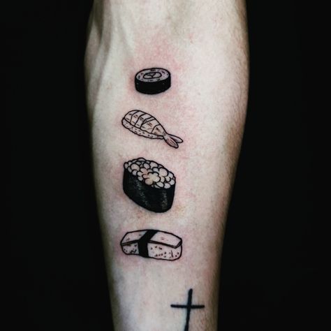 Sushi Roll Tattoo, Sushi Tattoo, Maki Roll, Sushi Art, Sushi Roll, Sushi Rolls, Print Tattoos, Paw Print Tattoo, Paw Print