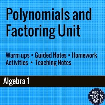 Multiply Polynomials, Factoring By Grouping, Algebraic Expressions Activities, Middle School Math Lesson Plans, Factoring Trinomials, High School Math Lesson Plans, Algebra Interactive Notebooks, Adding And Subtracting Polynomials, Multiplying Polynomials