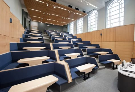 lecture halls for classes that work in teams or groups Lecture Hall Design, Theatre Seating, Auditorium Design, School Building Design, Lecture Hall, Lectures Room, Lecture Theatre, School Interior, Lectures Hall