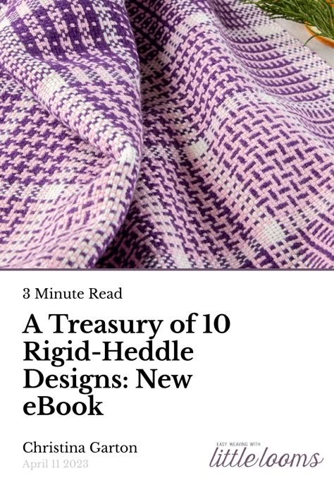 Weave your way through Long Thread Media’s NEW rigid-heddle eBook! It features favorite projects from Handwoven, Spin-Off, and (of course) Easy Weaving with Little Looms! Rigid Heddle Weaving Projects Ideas, Rigid Heddle Weaving Patterns Free, Rigid Heddle Towel Patterns, Weaving Rigid Heddle Loom, Overshot Weaving Patterns For Rigid Heddle Loom, Rigid Heddle Weaving Patterns Towels, Twill On Rigid Heddle Loom, Rigid Heddle Weaving Projects, Rigid Heddle Weaving Patterns