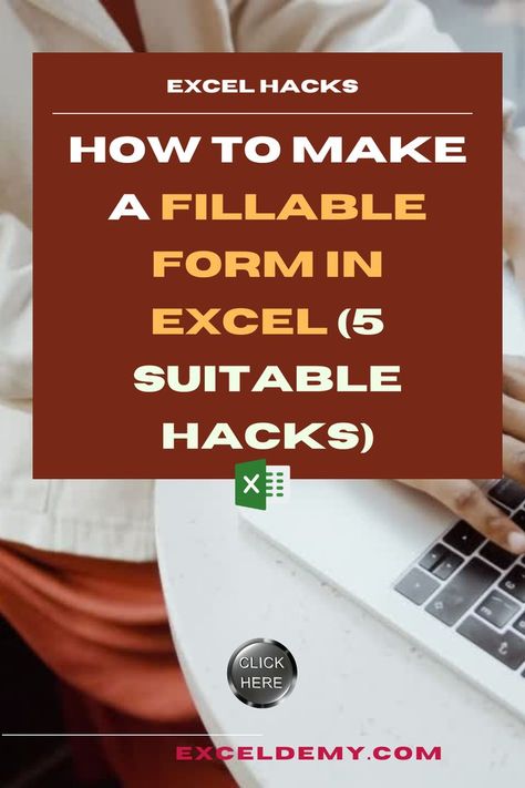 How to Make a Fillable Form in Excel Excel Tips And Tricks, Learn Excel, Excel Training, Accounting Education, Data Form, Work Hacks, Work Hack, Fillable Forms, Excel Hacks