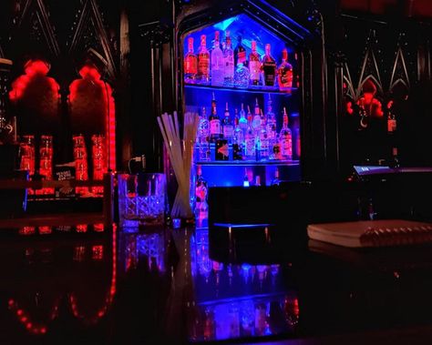 Goth Club Interior, Vampire Nightclub Aesthetic, Goth Bar Aesthetic, Vampire Club Aesthetic, Goth Restaurant, Goth Club Aesthetic, Hedonism Aesthetic, Dark Bar Aesthetic, Goth Nightclub