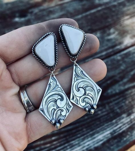 White Buffalo Turquoise Jewelry, Turquoise Wedding Jewelry, Buffalo Jewelry, Silversmithing Jewelry, Country Jewelry, Handmade Silver Jewelry, Metalsmithing Jewelry, Cowgirl Jewelry, Stylish Bracelet