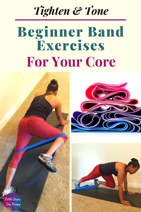 Check out this resistance band workout for your core. An ab workout that is great for toning muscle so you can get a flat stomach. This workout uses a loop band and can be done at home or at the gym. A fat burning workout for women and moms. Loop Band Exercises, Resistant Band Workouts, Stomach Abs Workout, Workouts Women, Band Workouts, Beginner Workouts, Band Exercises, Burning Workout, Training Exercises