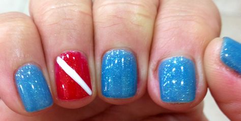 Scuba Diving Nails Love Dive Ive, Beautiful Long Nails, Diver Art, Nautical Nails, Nagel Design, Scuba Diving Gear, Nails Inspired, Inspired Nails, Diving Gear