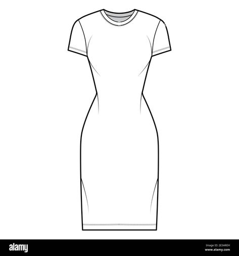 Dress Vector Illustration, Dress Mockup, Dress Outline, Dress Templates, Dress Vector, Technical Design, Shirt Drawing, Runway Fashion Couture, Garment Details