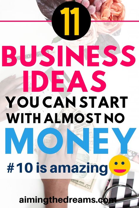 11 online business ideas you can start with low money. #ownbusinessideas , #sidehustle ideas to #workfromhomejobs to #makemoney, #makemoneyfromhome . Business With No Money, Own Business Ideas, Work From Home Business, To Start A Business, Start A Business, No Money, Earn Money From Home, Starting Your Own Business, Be Your Own Boss