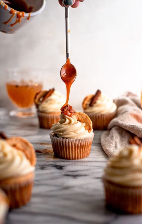 Bourbon Icing, Bourbon Caramel Sauce, Bourbon Caramel, Bourbon Caramels, Brown Butter Frosting, Bourbon Cream, Honey Crisp, Apple Cupcakes, Vegan Pumpkin Spice