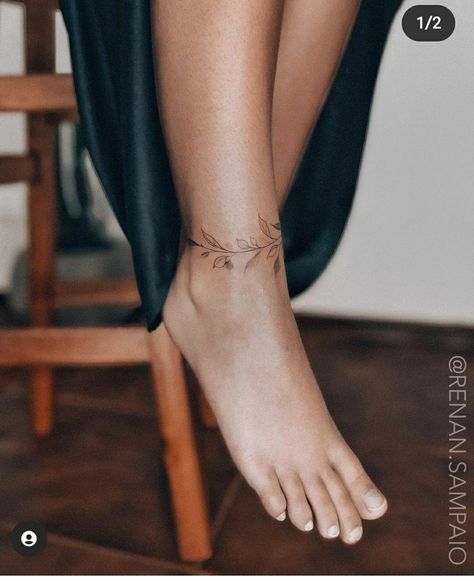 Feet Tattoos For Women, Tattoos Pulseras, Wrap Around Ankle Tattoos, Anklet Tattoos For Women, Wrap Around Tattoo, Ankle Bracelet Tattoo, Wrap Tattoo, Ankle Tattoos For Women, Anklet Tattoos