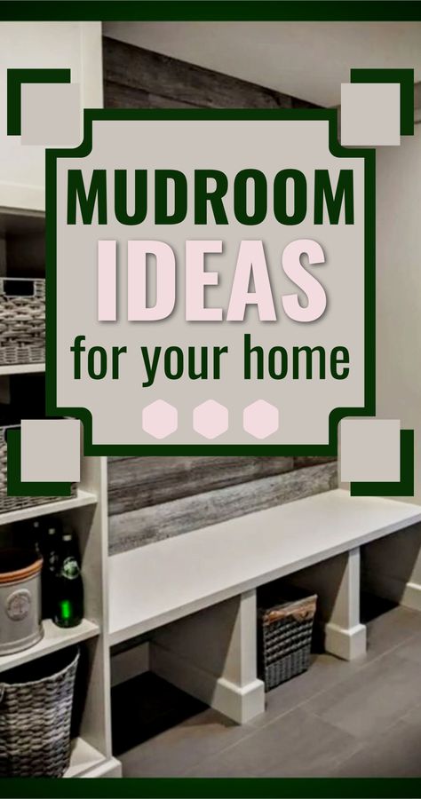 57 Mudroom Ideas For Your Home Drop Zone Mudroom Renovation Ideas, Mud Room Shelving Ideas, Basement Mud Room Entryway, Diy Mud Room Coat Rack, Backhall Ideas Mud Rooms, Diy Entry Cubbies, Mud Area Ideas, Diy Mudroom Laundry Room Ideas, Laundry Lockers Mud Rooms