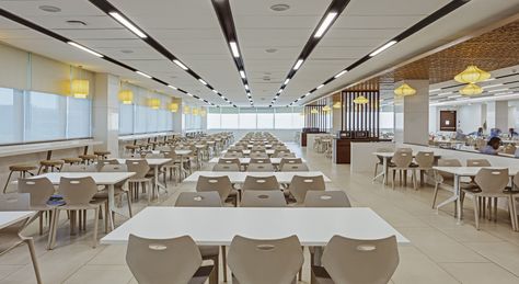 Reliance Jio Infocomm Headquarters - Navi Mumbai Story Script, Canteen Design, Cafeteria Design, School Building Design, School Interior, School Dr, School Cafeteria, Dream School, Workplace Design