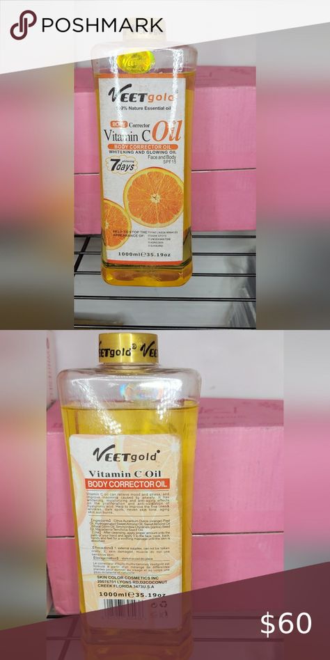 Veet Gold Vitamin C Body corrector Oil Veet Gold Body Oil, Vitamin C Body Oil, Vitamin C Oil, Carrots Oil, Iphone Wallpaper For Guys, Skin Facial, Gold Bodies, Vit C, Oil Shop