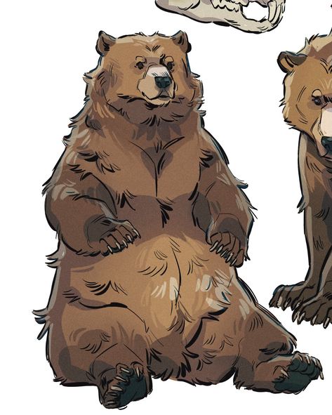 Bear Sketch, Brown Bears, Bear Drawing, Animal Doodles, 캐릭터 드로잉, Bear Art, Animal Sketches, Arte Animal, Sketchbook Art Inspiration