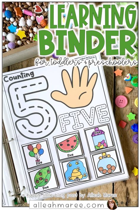 Need toddler binder activities or learning activities for preschoolers? Click the pin to come see all the math and literacy skills included in this resource! It's packed with developmentally appropriate printable activities for toddlers & preschoolers to play and learn with ALL year long! Come see over 20 printable activities to practice more than 15 different skills that little ones needs. Click the pin to read more and get a sneak peek inside! Printable Activities For Toddlers, Preschool Binder, Learning Activities For Toddlers, Learning Activities For Preschoolers, Toddler Curriculum, Preschool Workbooks, Learning Binder, Learn Numbers, Toddler Education