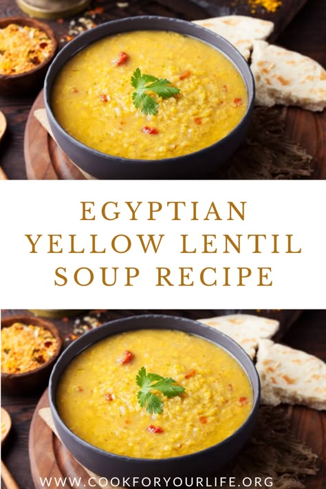 Golden Lentil Recipes, Yellow Lentils Recipes, Yellow Lentil Recipes Easy, Yellow Lentil Soup Recipe, Golden Lentil Soup, Yellow Lentil Recipes, Lentils Dinner, Lintel Soup Recipes Lentils, Breakfast Soups