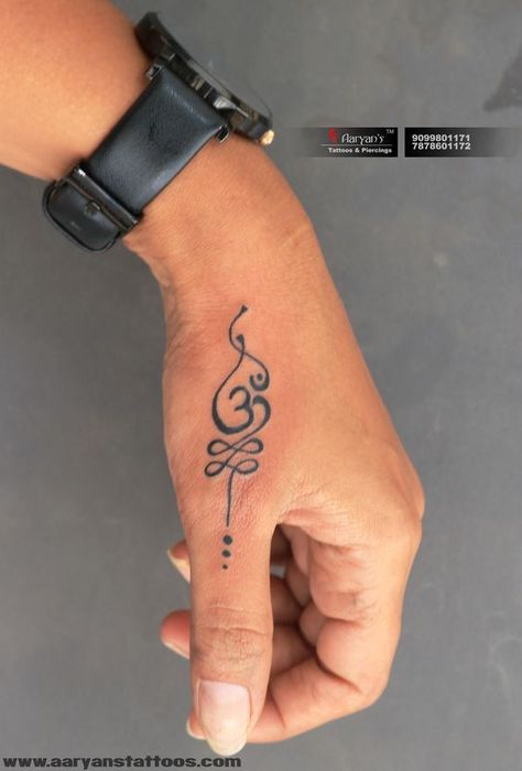 Rudraksha Tattoo, Tattoo Designs On Hand, Om Tattoo Designs, Ohm Tattoo, Trishul Tattoo Designs, Thumb Tattoos, Om Tattoo Design, Tattoo Design For Hand, Latest Tattoo Design