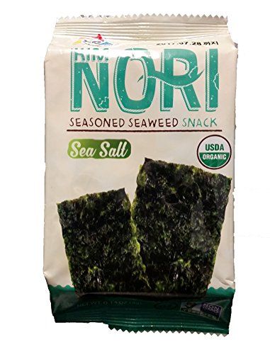 Kimnori Organic Seasoned Seaweed Snack Sea Salt 014 Ounce Pack of 12 >>> See this great product. Seaweed Snack, Seaweed Snacks, Packaged Snacks, Food Png, Food Pack, Grocery Foods, Favorite Snack, Grocery Shop, Gourmet Food