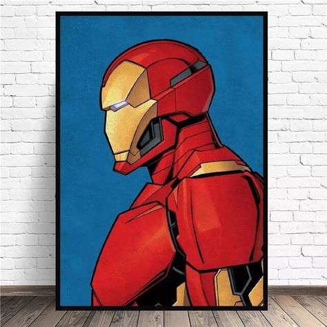 Ironman+Avengers+Marvel+Super+Hero+Picture+Painting+Poster+Print+Wall+Art+Picture+Decoration Iron Man Painting, Avengers Painting, Spiderman Mcu, Marvel Canvas, Iron Man Drawing, Iron Man Poster, Marvel Art Drawings, Avengers Drawings, Marvel Paintings