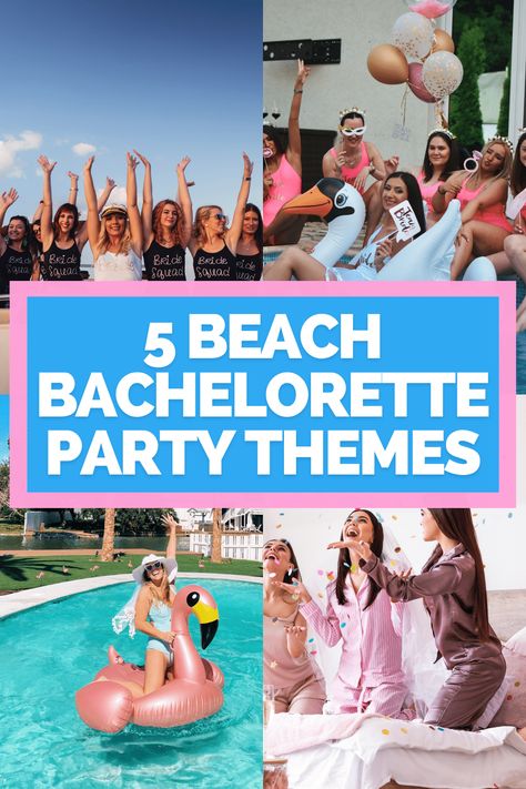 Bachelorette Party Outfit Beach, Bridal Bachelorette Party Outfit, Bachelorette Party Themes Beach, Bachelorette Beach Party Ideas, Beach Bachelorette Party Themes, Unique Bachelorette Party Themes, Bachelorette Party Beach Theme, Flamingle Bachelorette Party, Bachelorette Beach Weekend