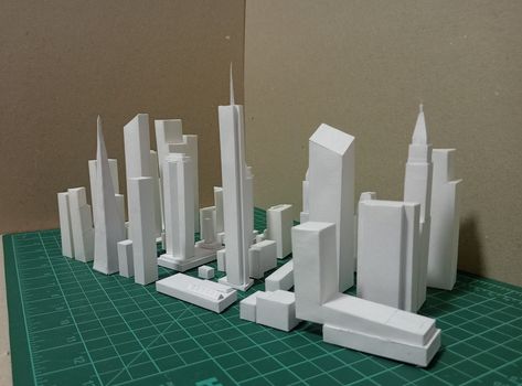 Paper Model City Paper City Model, Miniature City Model, Cardboard City, New York Buildings, Mini City, Model City, City Games, Paper City, City Model