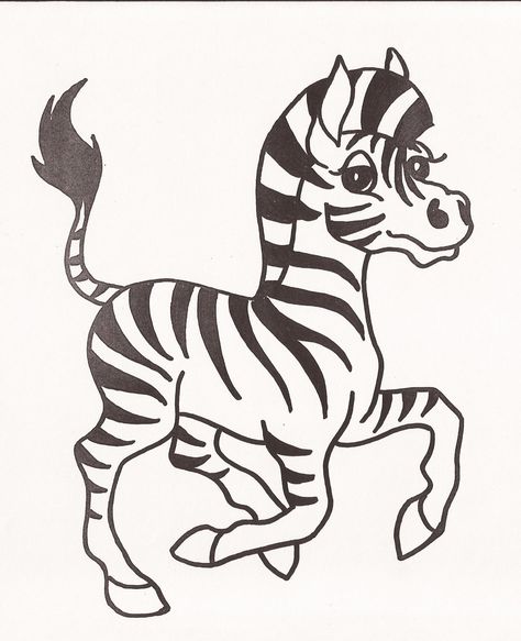 zebra Zebra Drawing, Abc Animals, Outline Images, Draw Art, Cute Easy Drawings, Zoo Animals, Boy's Room, Farm Animals, Easy Drawings