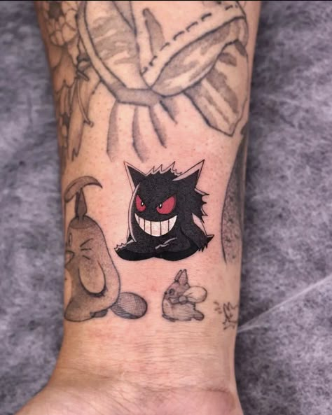 Goku Kamehameha Tattoo, Juggernog Tattoo, Ash Ketchum Tattoo, Charizard Tattoo Design, Nostalgia Tattoo Ideas, Csgo Tattoo, Shy Guy Tattoo, Gengar Tattoo Design, Sonic Tattoo Ideas