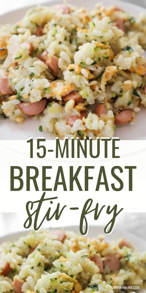 Breakfast Fried Rice, Eggs And Vegetables, Fried Rice With Egg, Stir Fry Ingredients, Fried Breakfast, Clean Eating Lunch, Easy Stir Fry, Clean Eating Recipes For Dinner, Easy Breakfast Ideas