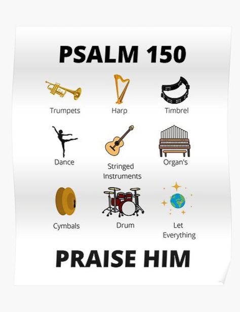 Psalms 150 Psalms 150, Discipleship Training, Bible Worksheets, Bible Psalms, Psalm 150, Vbs 2023, Kids Ministry, Trumpets, Bible Studies