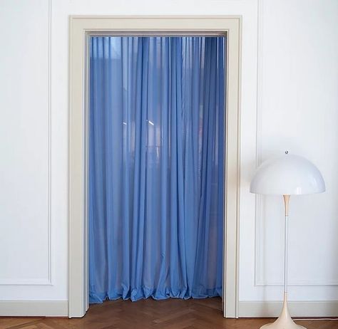 Arne Aksel – Bespoke Curtains from Denmark | Inattendu | Bloglovin’ Curtains Blue Living Room, Curtain Interior Design, Different Curtains In Same Room, Colorful Curtains Living Room, Blue Curtains Bedroom, Bespoke Curtains, Blue Curtains Living Room, Bright Curtains, Light Blue Interior