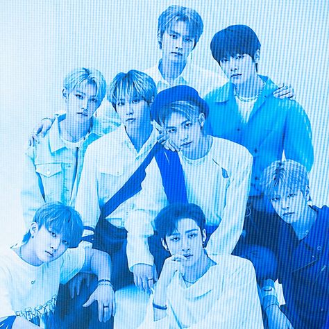 Cybercore Blue, Cybercore Icons, Kids Collage, Kids Groups, Kpop Icons, Blue Aesthetic, Wall Collage, Stray Kids, Male Sketch